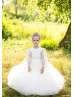 Ivory Fabulous Long Sleeves Flower Girl Dress Infant Dress